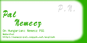 pal nemecz business card